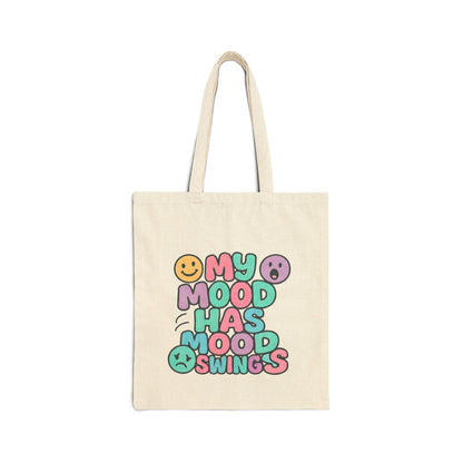 Mood Swings Cotton Canvas Tote Bag