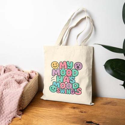 Mood Swings Cotton Canvas Tote Bag
