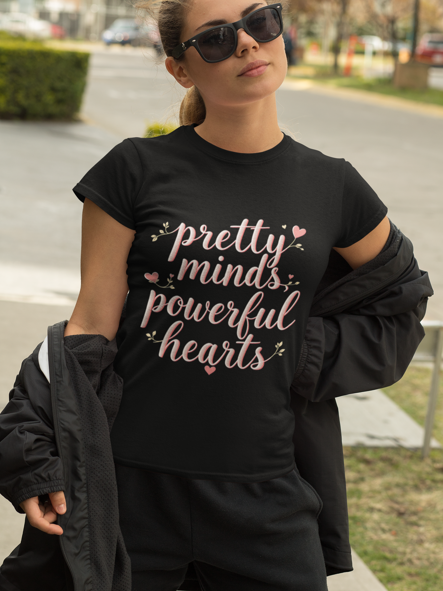 Woman's T-Shirt - Pretty Minds Powerful Hearts