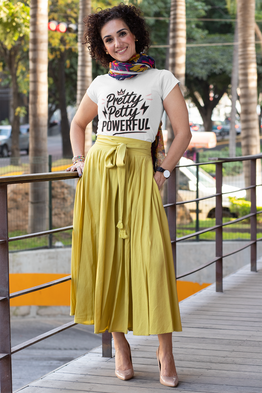 Pretty, Petty, Powerful T-Shirt, Motivational Tee for Women